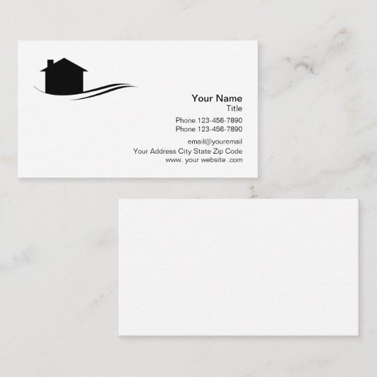 Professioneel Logo vastgoed Visitekaartje (Voorkant / Achterkant)