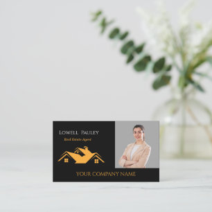 Professioneel logo voor vastgoedpromotie makelaar visitekaartje