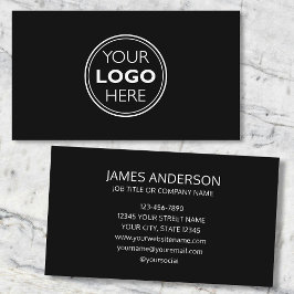 Professioneel Logo Zakkaartje Minimalistisch Zwart Visitekaartje
