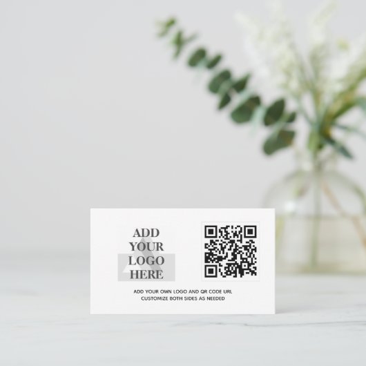 PROFESSIONEEL LOGOONTWERP MET MERKIDENTITEIT QR-CO VISITEKAARTJE (Staand voorkant)