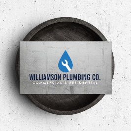 Professioneel Loodgieterswerk Logo Faux Metal Visitekaartje