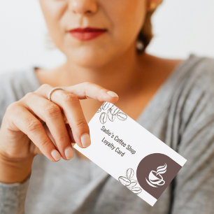 Professioneel Loyalty Card voor Koffiezaak, Op Maa Visitekaartje