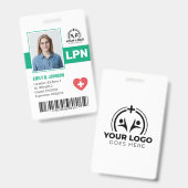 Professioneel LPN-foto barcode Badge (Voor- en achterkant)