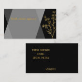 Professioneel luxe design, zwart en goud visitekaartje (Voorkant / Achterkant)