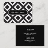 Professioneel, luxe, grafisch vierkant patroon visitekaartje (Voorkant / Achterkant)