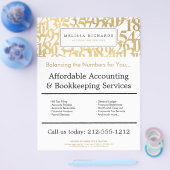 Professioneel Luxe Nepgoud Nummers Accountant Flyer (Enkel)