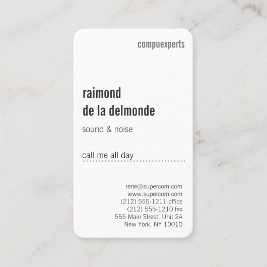 Professioneel, luxe visitekaartje (Voorkant)