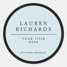 Professioneel Luxe Zwart en Blauw Ronde Sticker