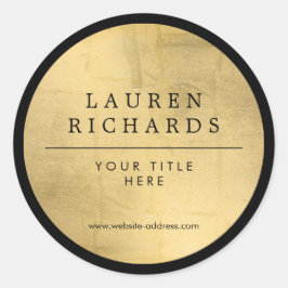 Professioneel Luxe Zwart en Nepgoud Ronde Sticker