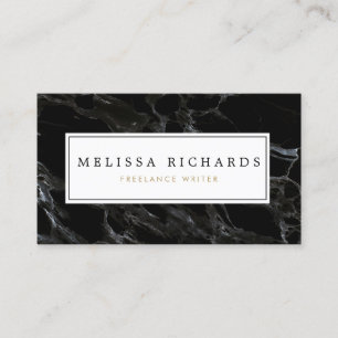Professioneel Luxe Zwart Marmeren Visitekaartje