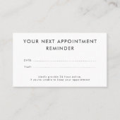 Professioneel maatwerk afsprakenkaartje (Voorkant)