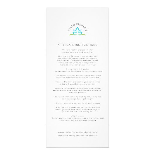 Professioneel maatwerk reclamekaart (Voorkant)