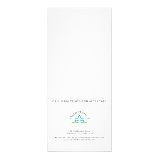 Professioneel maatwerk reclamekaart (Achterkant)