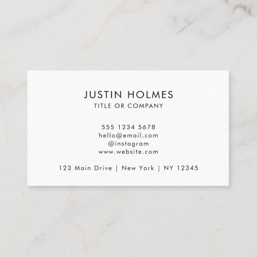 Professioneel maatwerk visitekaartje (Achterkant)