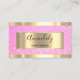 Professioneel Make-up Holograf Gouden Glitter Roos Visitekaartje