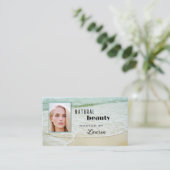 Professioneel Make-up Strand Schoonheid QR Code Visitekaartje (Staand voorkant)