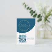 Professioneel makelaarskantoor QR Code Visitekaart Visitekaartje (Staand voorkant)