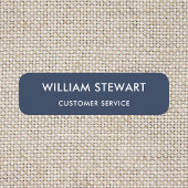 Professioneel Marine Blauw Minimaal Medewerker Per Naamplaatje