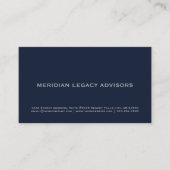 Professioneel marineblauw en grijs visitekaartje (Voorkant)