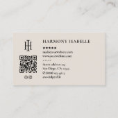 Professioneel marketing initialen monogram logo visitekaartje (Achterkant)