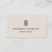 Professioneel marketing initialen monogram logo visitekaartje (Voorkant)