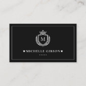 Professioneel Marketing Luxe Kroon Crest Frame Visitekaartje (Voorkant)