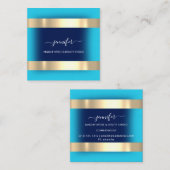 Professioneel marktspel Kunstmatige roze blauw Bla Vierkante Visitekaartje (Voorkant / Achterkant)