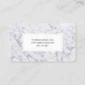 Professioneel Marmeren Patroon Modern Elegant Ontw Visitekaartje (Achterkant)