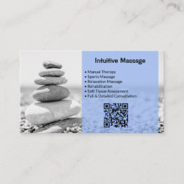 Professioneel massageblauw Visitekaartje met foto Klantenkaartje