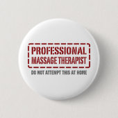 Professioneel massagetherapeut ronde button 5,7 cm (Voorkant)