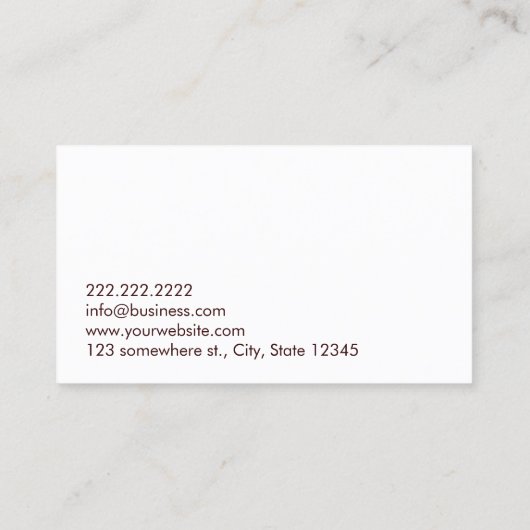 Professioneel massagetherapeut visitekaartje (Achterkant)