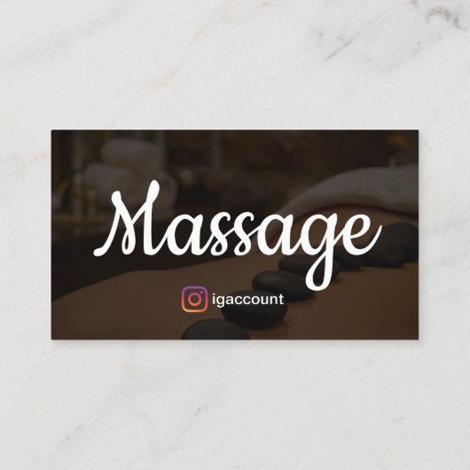 Professioneel Massagetherapie Sjablonen Ontwerp Visitekaartje (Achterkant)
