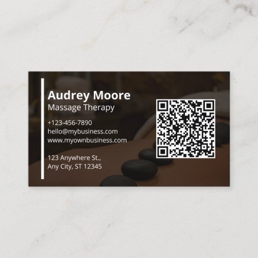 Professioneel Massagetherapie Sjablonen Ontwerp Visitekaartje (Voorkant)