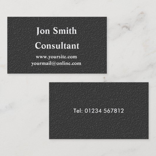 Professioneel matzwart visitekaartje (Voorkant / Achterkant)