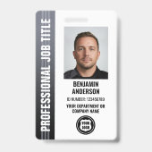 Professioneel Medewerker Personeel ID Foto Logo Gr Badge (Voorzijde)