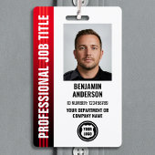 Professioneel Medewerker Personeel ID Foto Logo Ro Badge