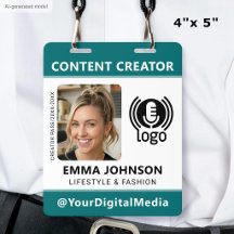 Professioneel Media ID-pasfoto Logo Teal