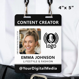 Professioneel Media ID Pasfoto Logo Zwart Badge