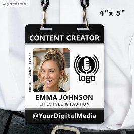 Professioneel Media ID Pasfoto Logo Zwart Badge
