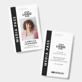 Professioneel Media Pas Foto ID Logo Badge (Voor- en achterkant)