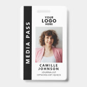 Professioneel Media Pas Foto ID Logo Badge (Voorzijde)
