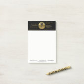 Professioneel Medisch 3D Gouden Caduceus Embleem Post-it® Notes (Op bureau)