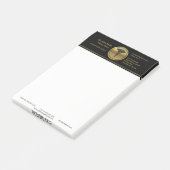 Professioneel Medisch 3D Gouden Caduceus Embleem Post-it® Notes (Schuin)