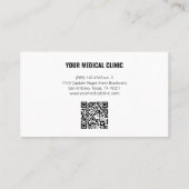 Professioneel Medisch Dokter Foto & Logo, QR-code Visitekaartje (Achterkant)