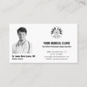 Professioneel Medisch Dokter Foto & Logo, QR-code Visitekaartje (Voorkant)