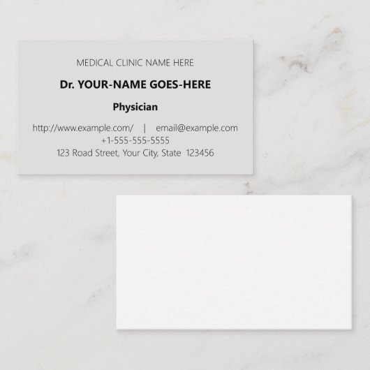Professioneel, medisch gespecialiseerd Visitekaart Visitekaartje (Voorkant / Achterkant)