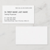 Professioneel medisch specialist Visitekaartje (Voorkant / Achterkant)