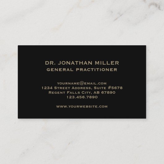 Professioneel Medisch Visitekaartje (Achterkant)