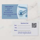 Professioneel medische afspraakkaart met QR-code Visitekaartje (Voorkant / Achterkant)