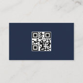 Professioneel Medische Verzorging QR Code blauw Visitekaartje (Achterkant)